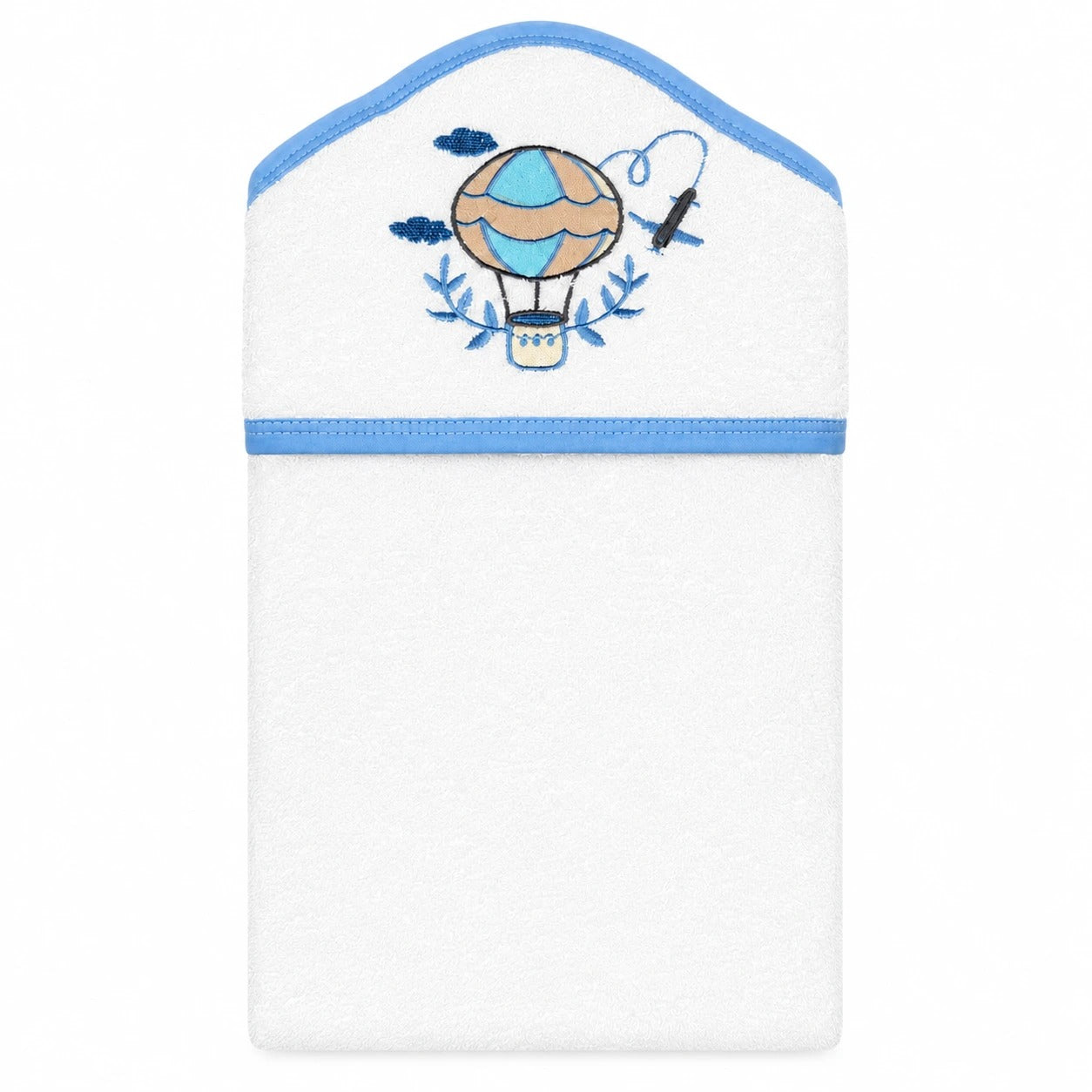 Seniors Baby Bath Towel, White Balloon Design