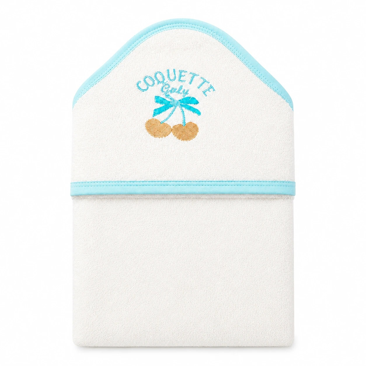 Seniors Baby Bath Towel, White Coquette Design