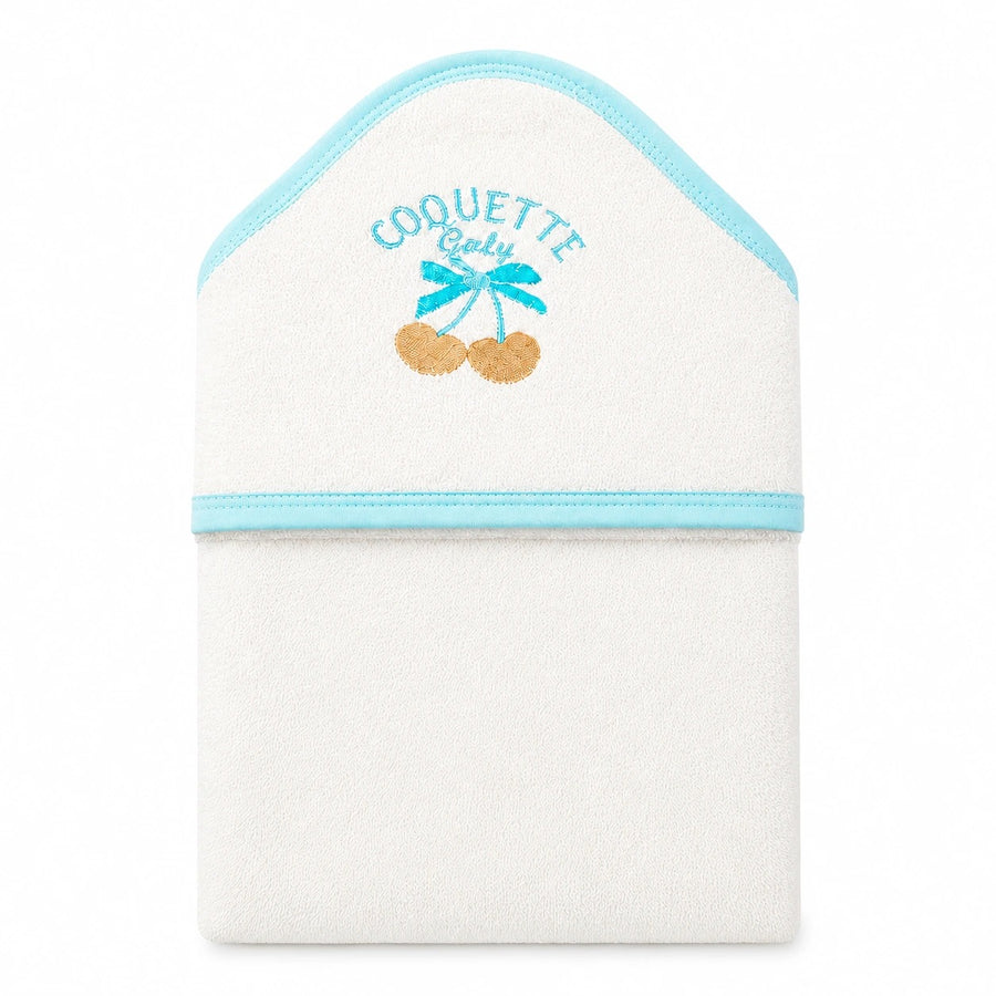 Seniors Baby Bath Towel, White Coquette Design