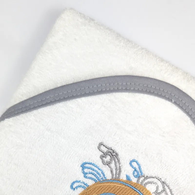 Seniors Baby Bath Towel, Blue Dolphin Design – additional product view 5 of 6