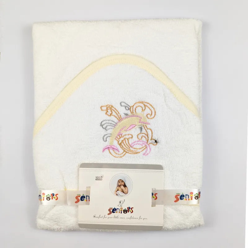 SENIORS BABY BATH TOWEL DOLPHIN PINK - image 3