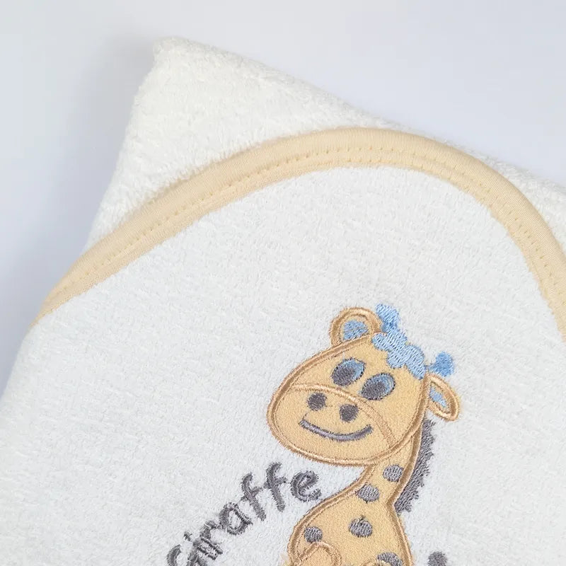 SENIORS BABY BATH TOWEL GIRAFFE WHITE - image 2