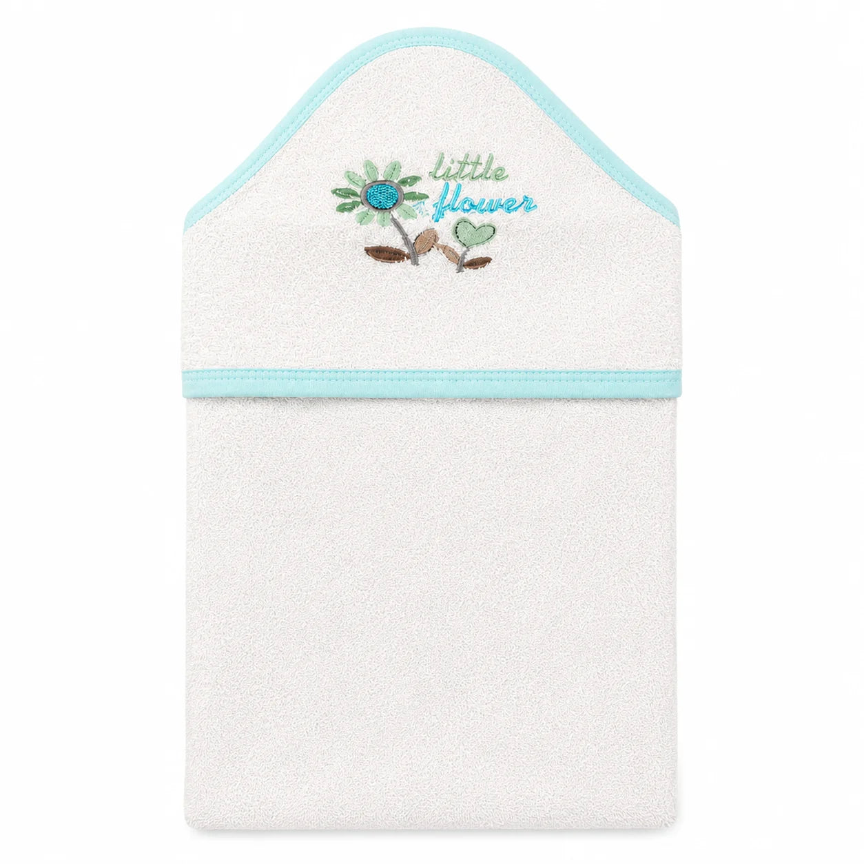SENIORS BABY BATH TOWEL LITTLE FLOWER WHITE