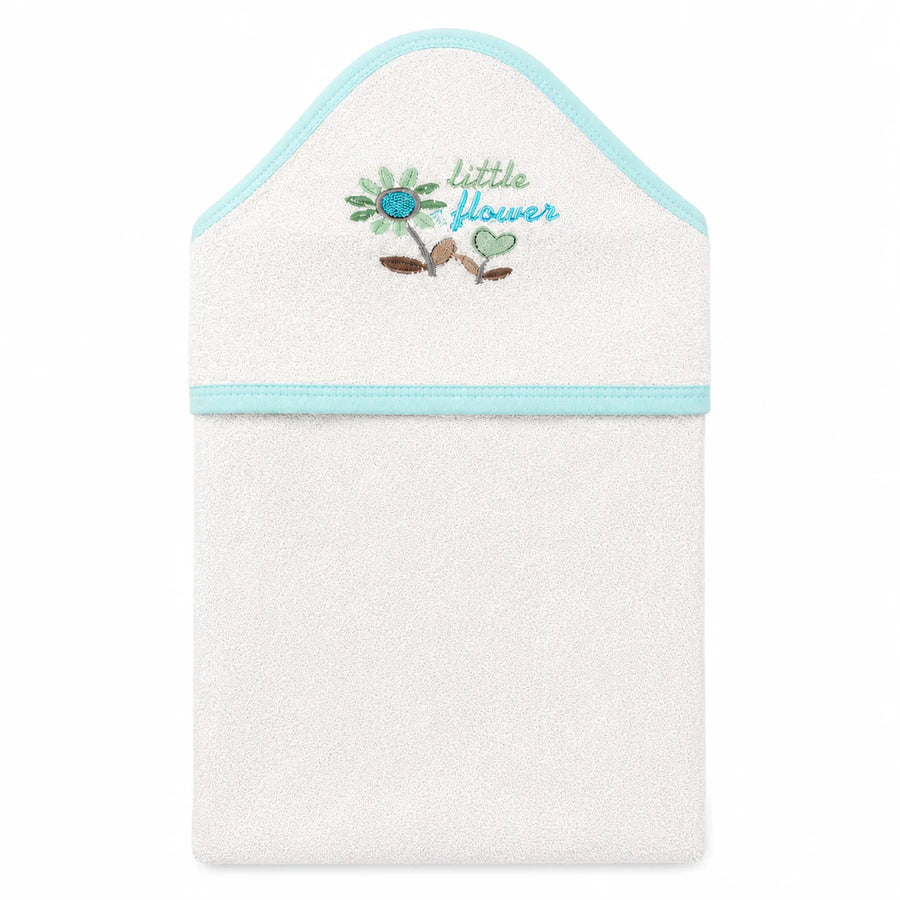 SENIORS BABY BATH TOWEL LITTLE FLOWER WHITE