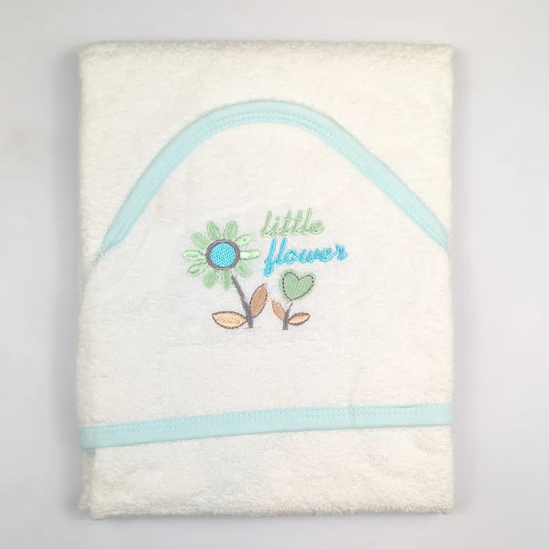 SENIORS BABY BATH TOWEL LITTLE FLOWER WHITE - image 2