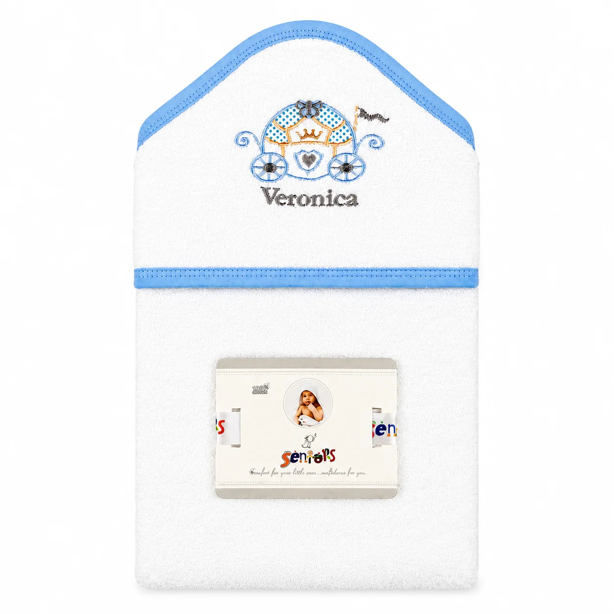 SENIORS BABY BATH TOWEL VERONICA WHITE