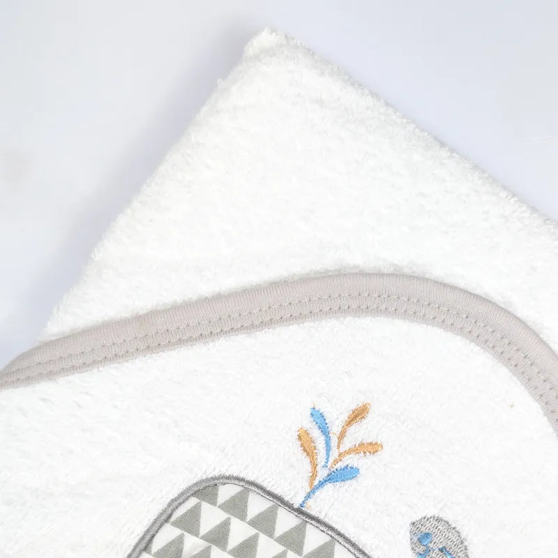 SENIORS BABY BATH TOWEL WELL FISH WHITE - image 3
