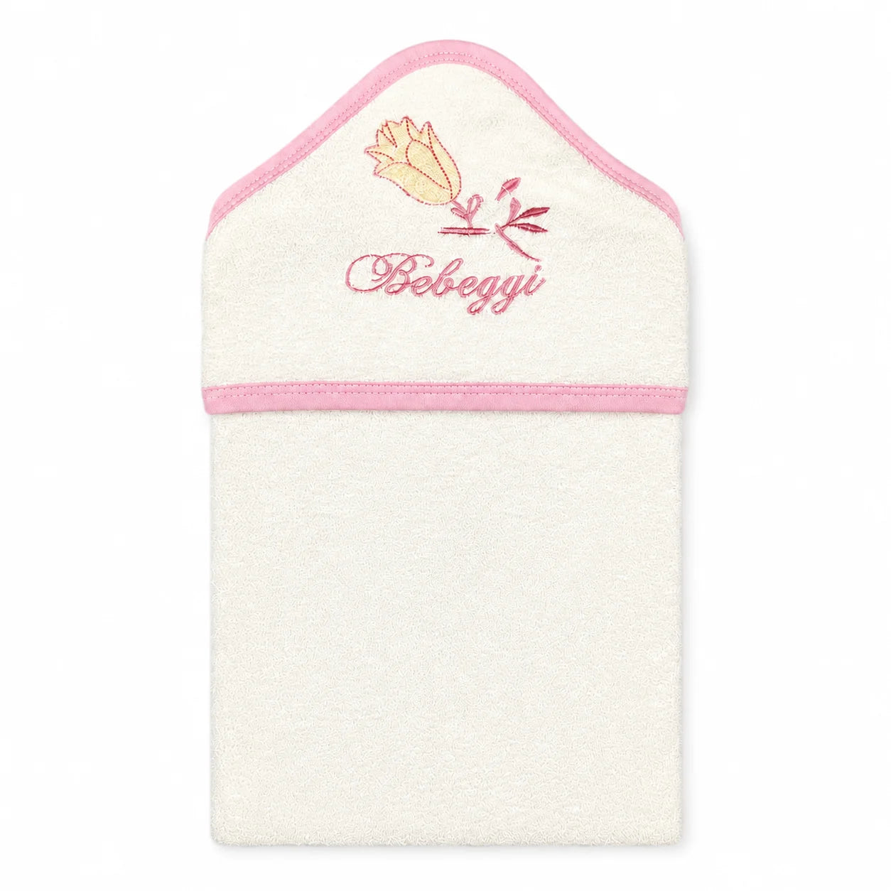 SENIORS BABY BATHTOWEL FLOWER WHITE