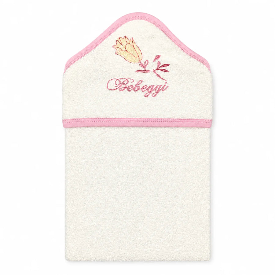 SENIORS BABY BATHTOWEL FLOWER WHITE
