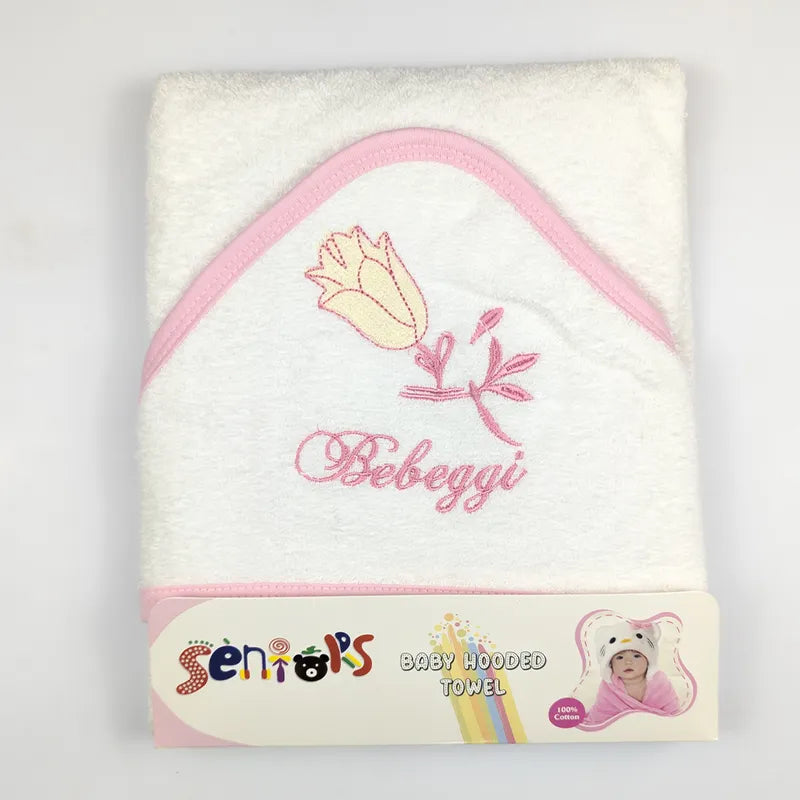 SENIORS BABY BATHTOWEL FLOWER WHITE - image 3