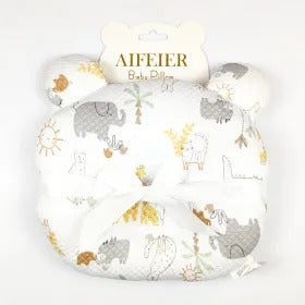 AIFEIER PREMIUM BREATHABLE BABY HEAD SHAPING PILLOW SAFARI ANIMAL PRINT