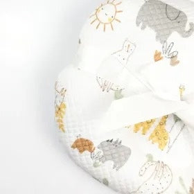 AIFEIER PREMIUM BREATHABLE BABY HEAD SHAPING PILLOW SAFARI ANIMAL PRINT