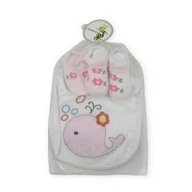 BABY Bib SET 3PCS FISH PINK