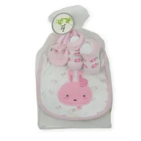 BABY Bib SET 3PCS KITTY PINK