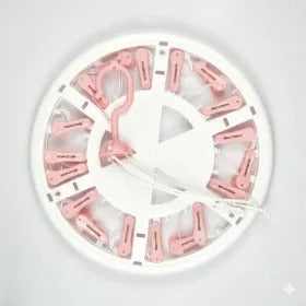 BABY CLOTHES PLASTIC HANGER ROUND PINK