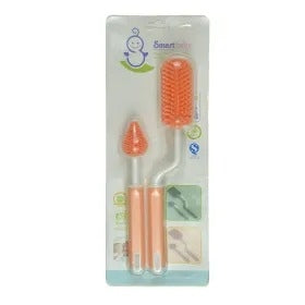 BABY SILICONE BOTTLE BRUSH ORANGE SMART BABY