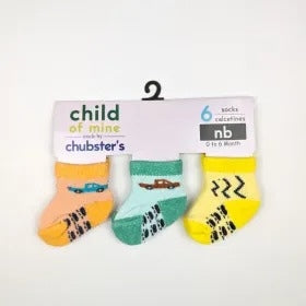BABY SOCKS FANCY 3PCS PACK TRUCK PRINT CHUBESTER`S