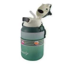 BABY STRAW SIPPER BEAR CAP GREEN