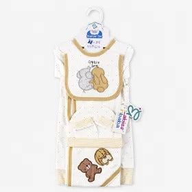 Starter Set 7 Pieces Baby Newborn Essentials Little Love Theme Beige Color