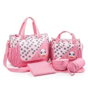 Sun Baby Bag 4 Pieces Polka Dot Print Cute Pink Grey