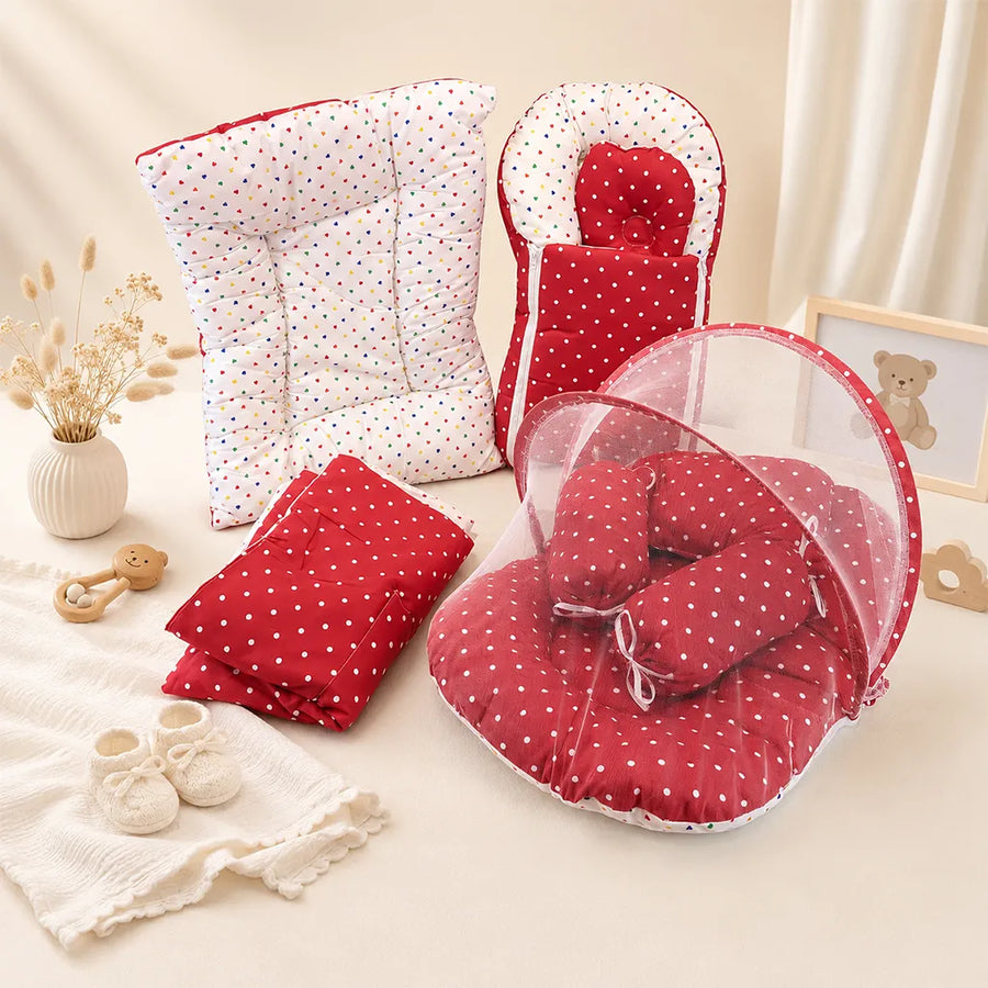 SOHNI MOHNI 8PCS BEDSET PRINTED RED