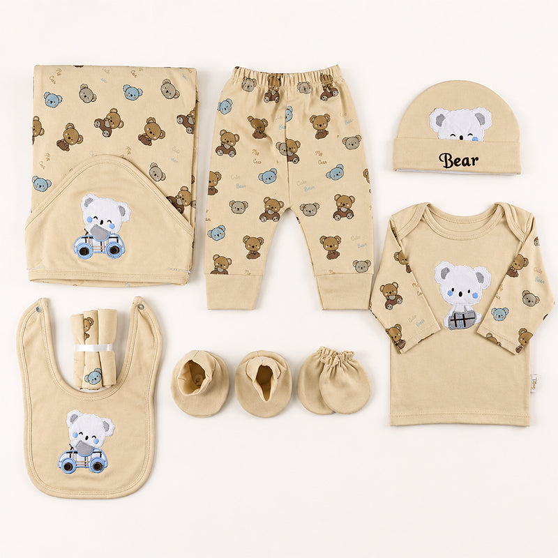 STARTER SET 11 PIECES BABY NEW BORN ESSENTIALS CAR BEAR THEM LIGHT SKIN - image 2