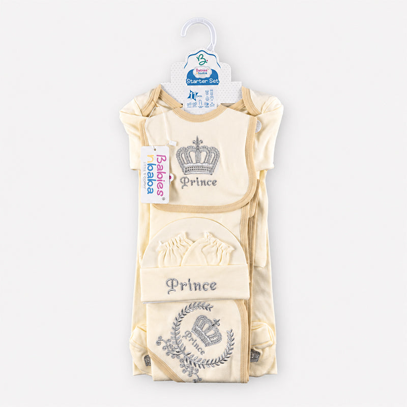 STARTER SET 11 PIECES BABY NEW BORN ESSENTIALS PRINCE THEM MINT COLOUR 