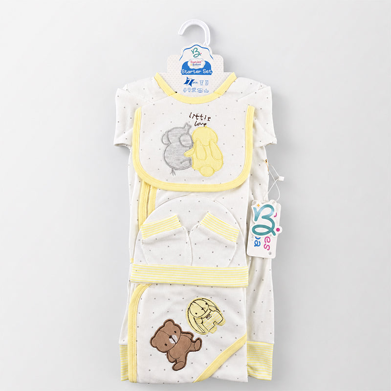 STARTER SET 7 PIECES BABY NEW BORN ESSENTIALS LITTLE LOVE THEM MINT COLOUR 
