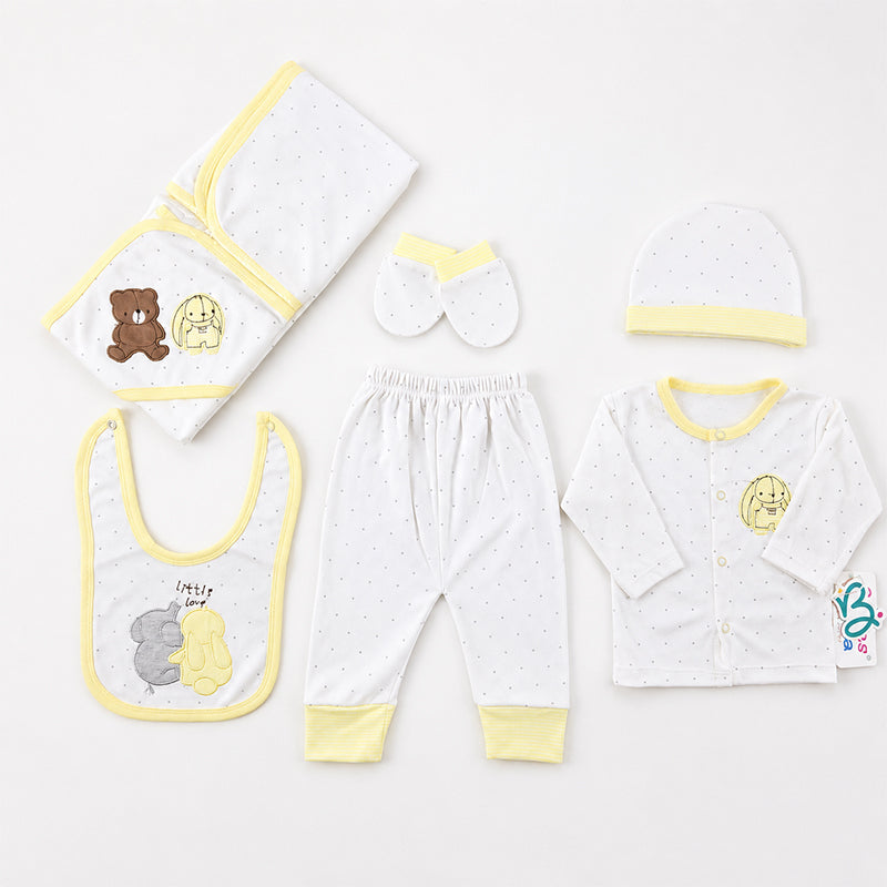 STARTER SET 7 PIECES BABY NEW BORN ESSENTIALS LITTLE LOVE THEM MINT COLOUR  - image 2