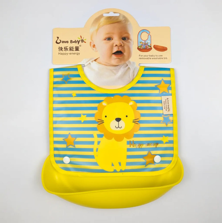 Sun Baby Apron Plastic Bib Hard Yellow Lion Yellow