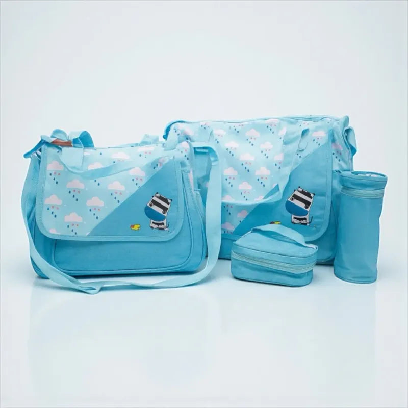 SUN BABY BAG 4PCS ZIG ZAG BLUE