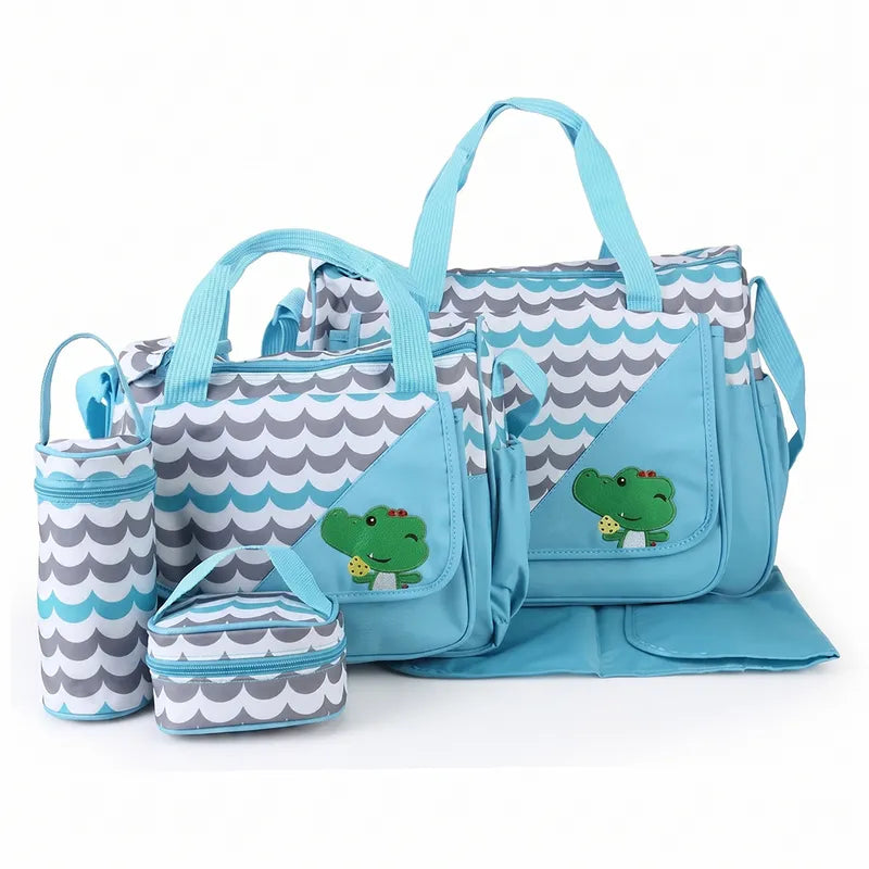 SUN BABY BAG 4PCS ZIG ZAG CYAN