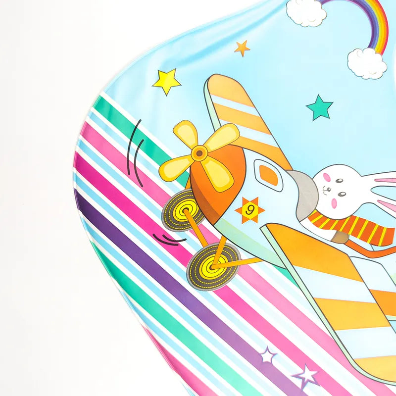 SUN BABY BIB+PLASTIC SHEET AEROPLANE CYAN - image 2