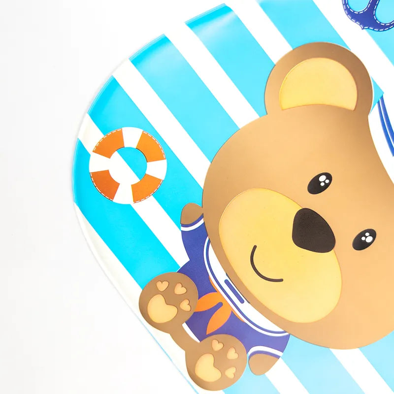 SUN BABY BIB+PLASTIC SHEET BEAR BLUE - image 2