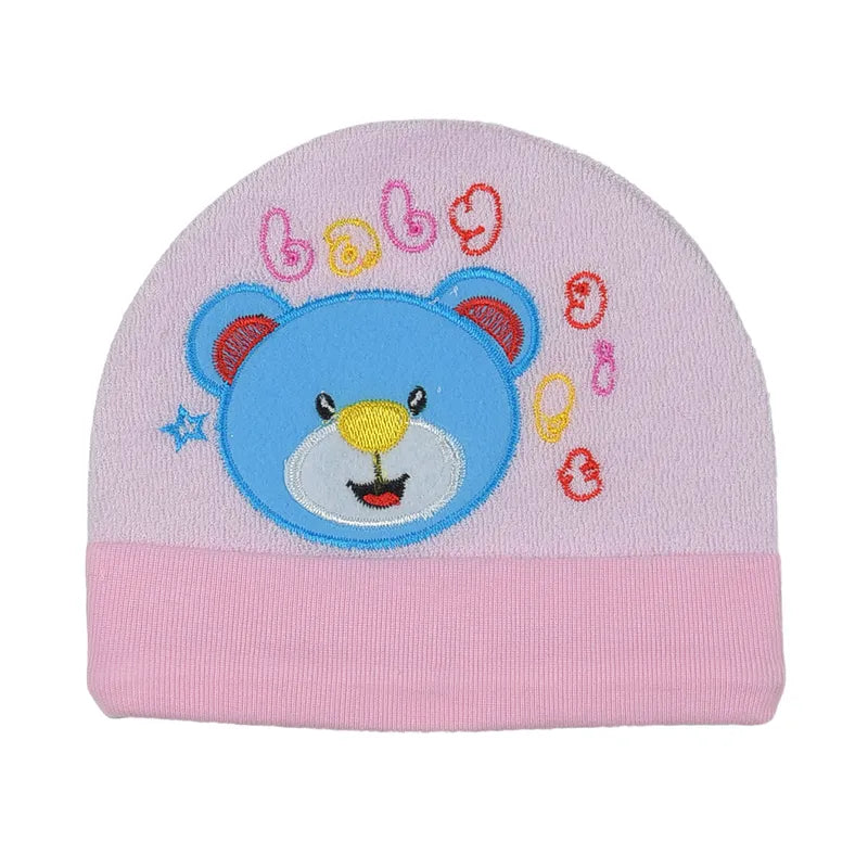 SUN BABY ROUND CAP TEEDY BEAR PINK