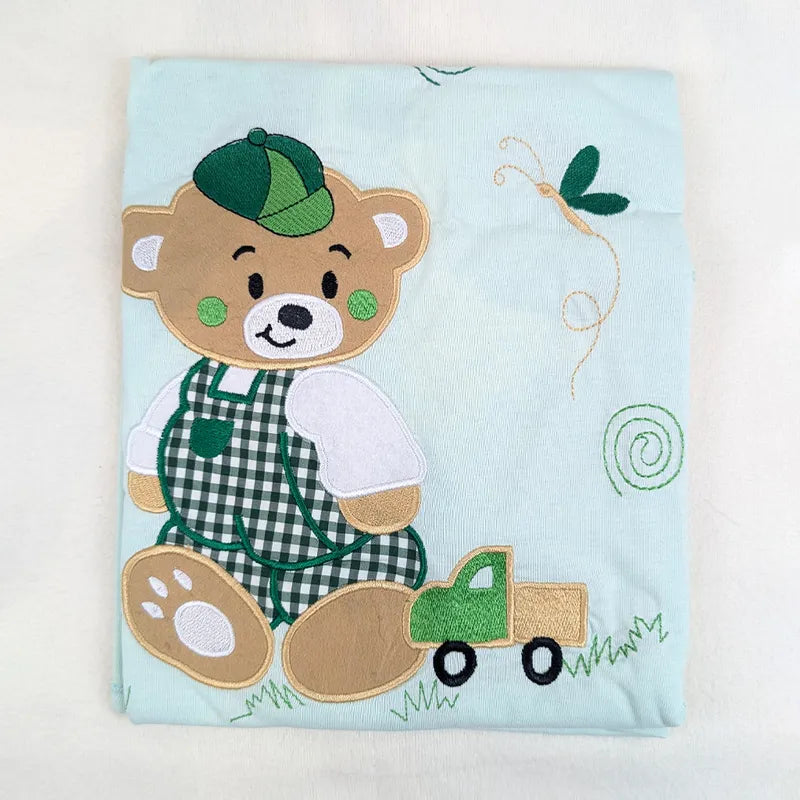 SUNNY BABY WRAPPING SHEET BEAR GREEN
