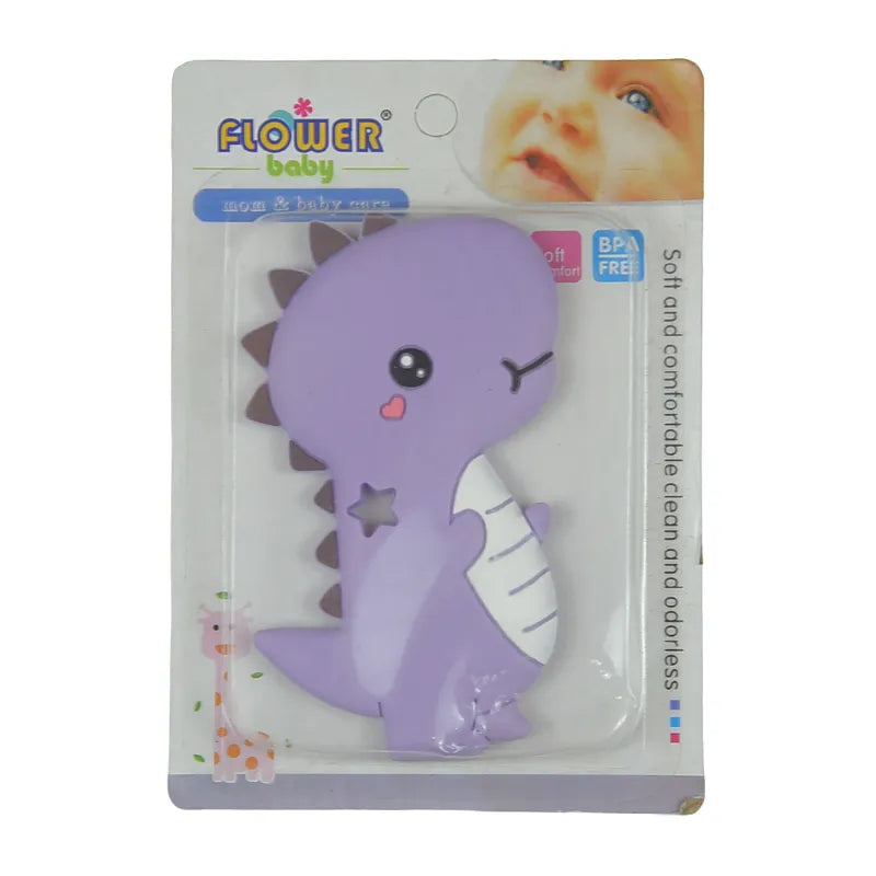 TEETHER DINO PURPLE FLOWER BABY