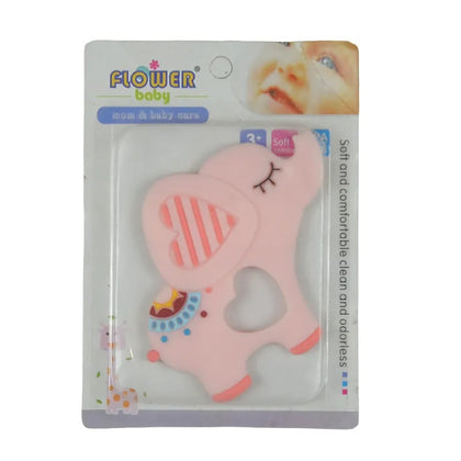 Teether Elephant Baby Pink Flower Baby