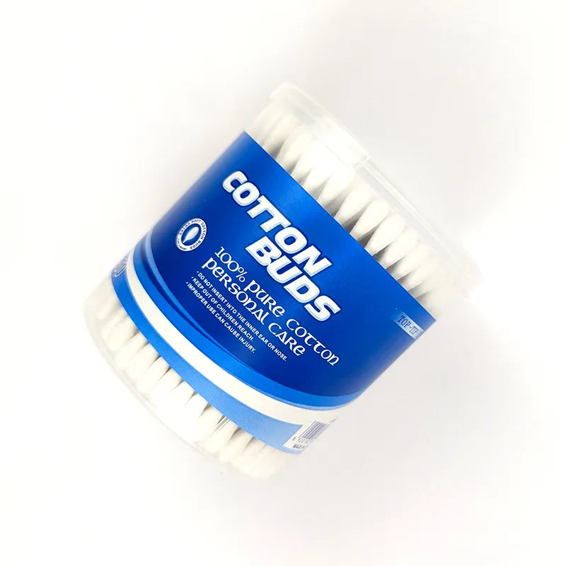 TOPTIP 200PCS COTTON BUDS WOOD ROUND BOX - image 3