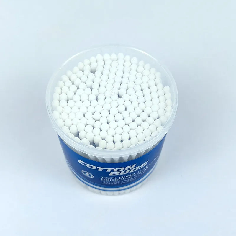 TOPTIP 200PCS COTTON BUDS WOOD ROUND BOX - image 2