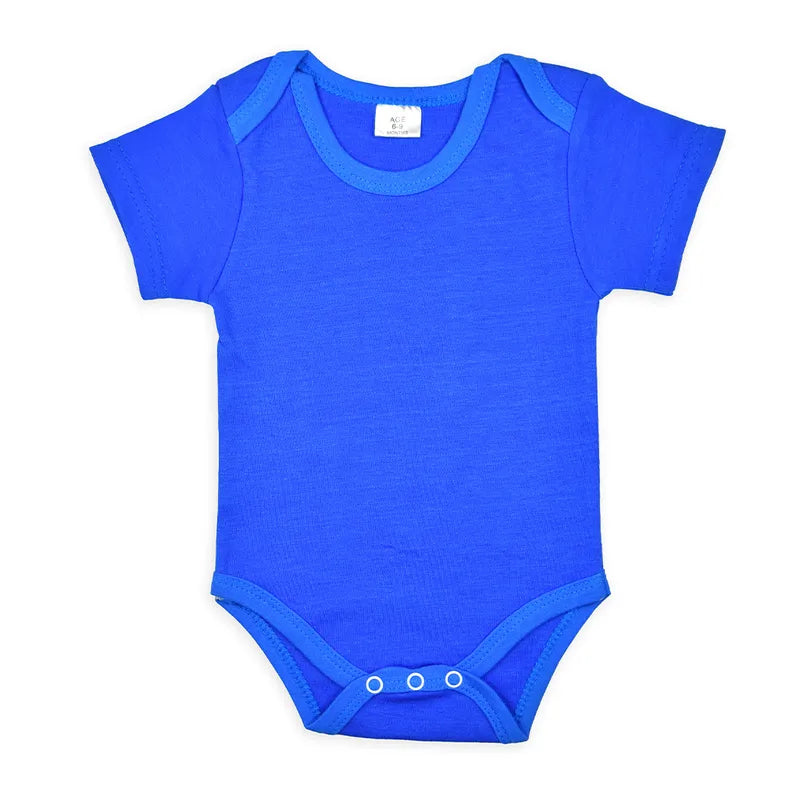 Closer view of multicolour baby bodysuits with astronaut and mixed prints from the pack of 4