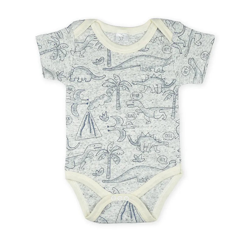 Multicolour cotton baby bodysuits with rose and mixed prints, pack of 4, image 2