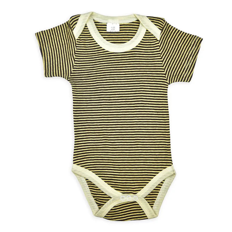 Additional view of multicolour cotton baby bodysuits with rose and mixed prints from the pack of 4