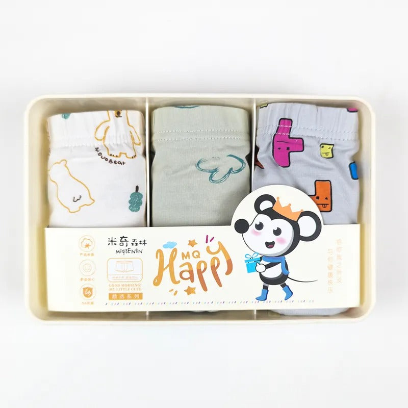 Unisex Happy Underwear Bear & Mix Print 3pcs Box – additional product view 2 of 2