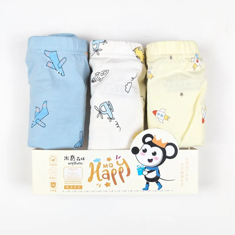 Unisex Happy Underwear Chopper & Mix Print 3pcs Box