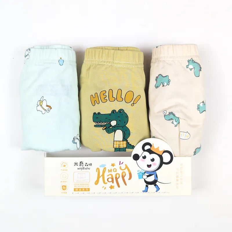 Unisex Happy Underwear Green & Mix Print 3pcs Box – additional product view 2 of 2