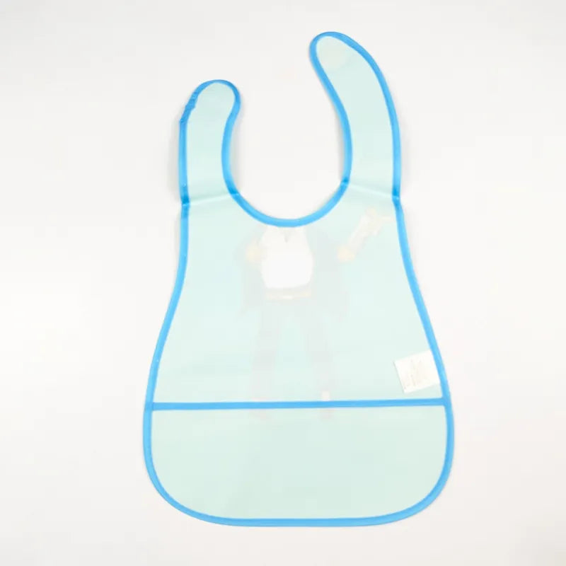WATERPROOF BABY APRON BIB POP STAR PRINT WITH TEAL GREEN - image 2