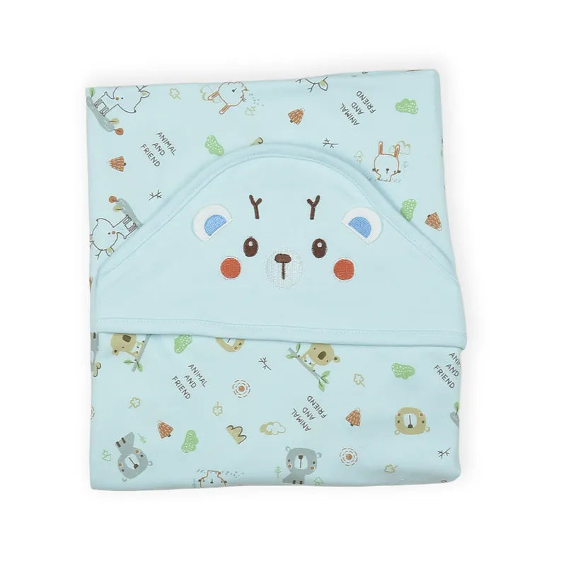 WRAPING SHEET THAILAND COTTON BEAR BLUE MAMI BABY - image 2