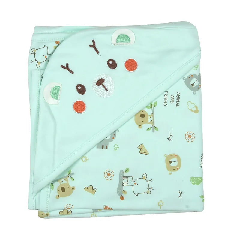 WRAPING SHEET THAILAND COTTON BEAR GREEN MAMI BABY - image 3