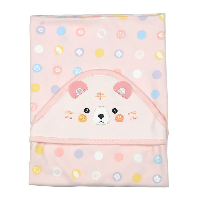 WRAPING SHEET THAILAND COTTON BEAR PINK MAMI BABY - image 2